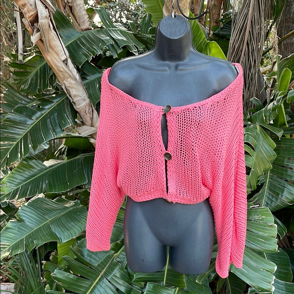 Simply, Noel loose net or crochet cropped cardigan